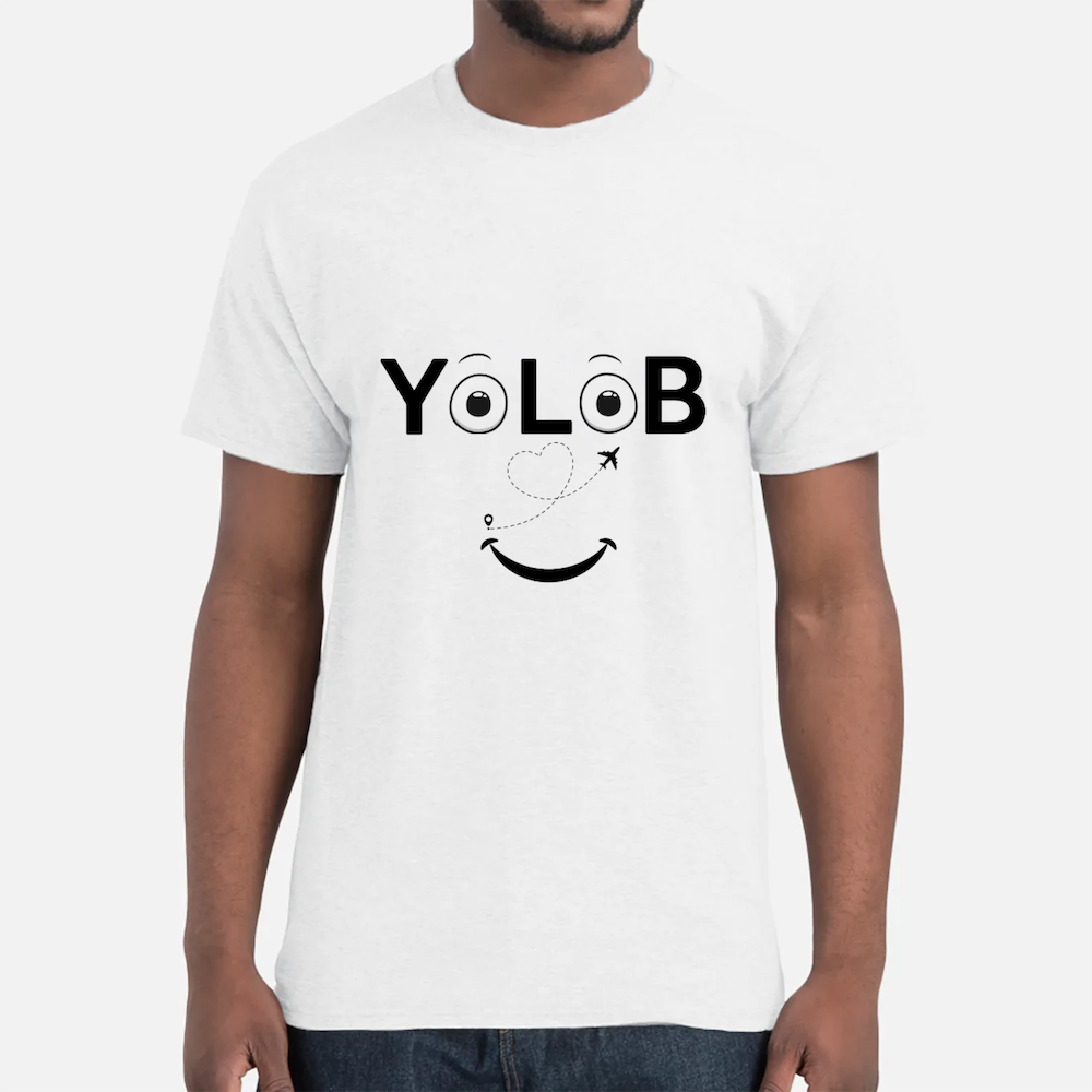 T-shirt blanc #yolob #voyages #yolo #bonheur
