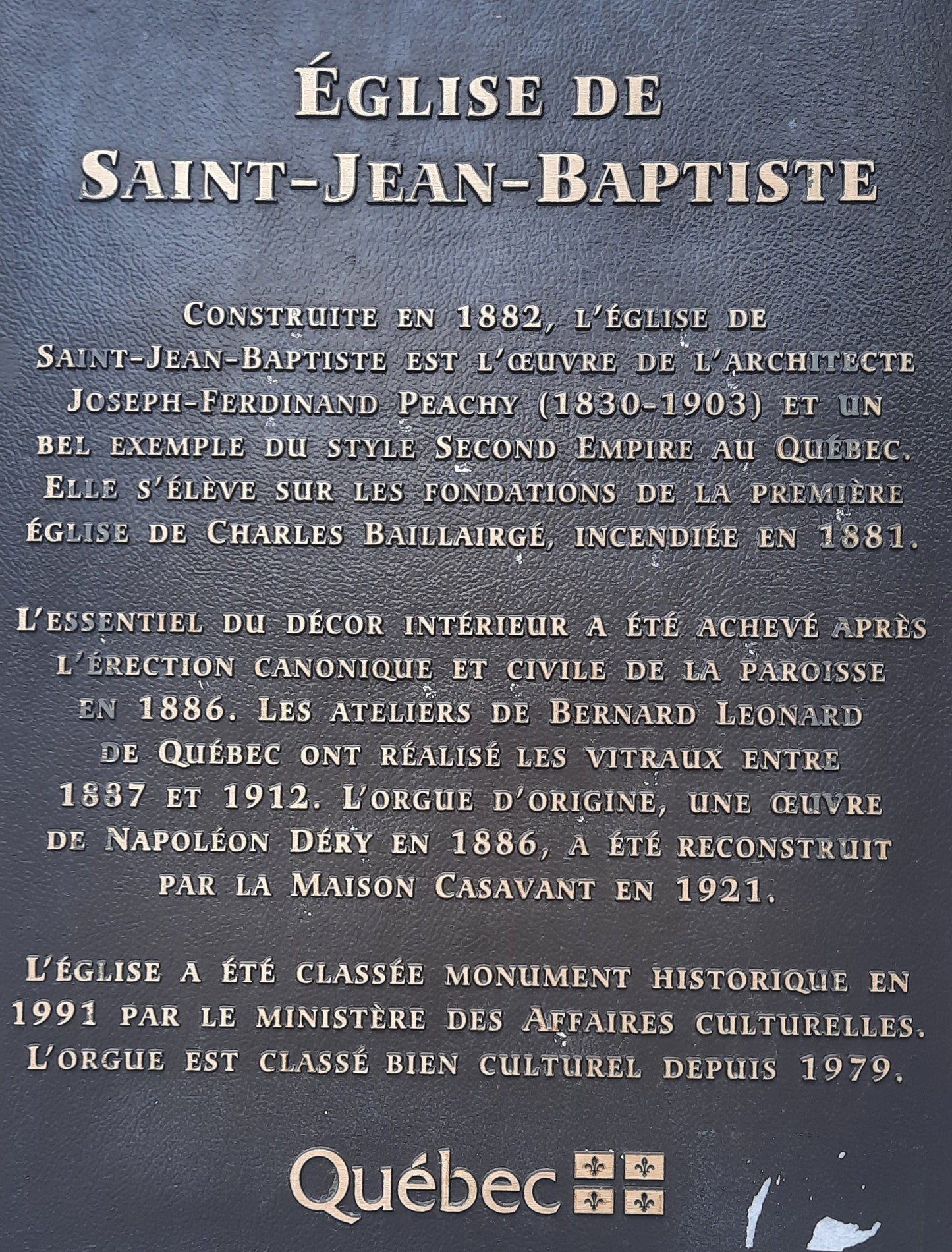 Eglise St-Jean Baptiste Le 28 Juin 2021 (Jour 6) Québec Cliquez Pour Infos