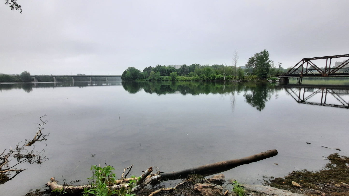 Pont Noir Jacques Cartier De Sherbrooke Et Rivière Magog 21 Juillet 2021  (Vue 1) 6H20 Cliquez