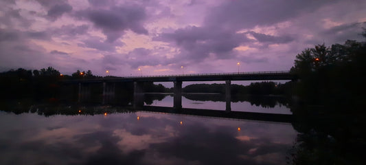 Aube Du 14 Août 2021 5H23 (Vue T1) Pont Jacques Cartier De Sherbrooke