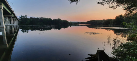 Aube Du 26 Août 2021 6H15 (Vue Souche2) Pont Jacques Cartier De Sherbrooke Et Rivière Magog