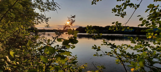 Coucher De Soleil 11 Septembre 2021 18H15 (Vue 0) Rivière Magog Sherbrooke. Pont Jacques Cartier